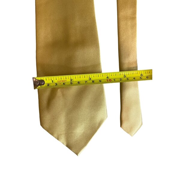 Twist  Platinum Mens Gold Necktie Classic Style Dad Gift Retro Corpcore - Picture 5 of 5